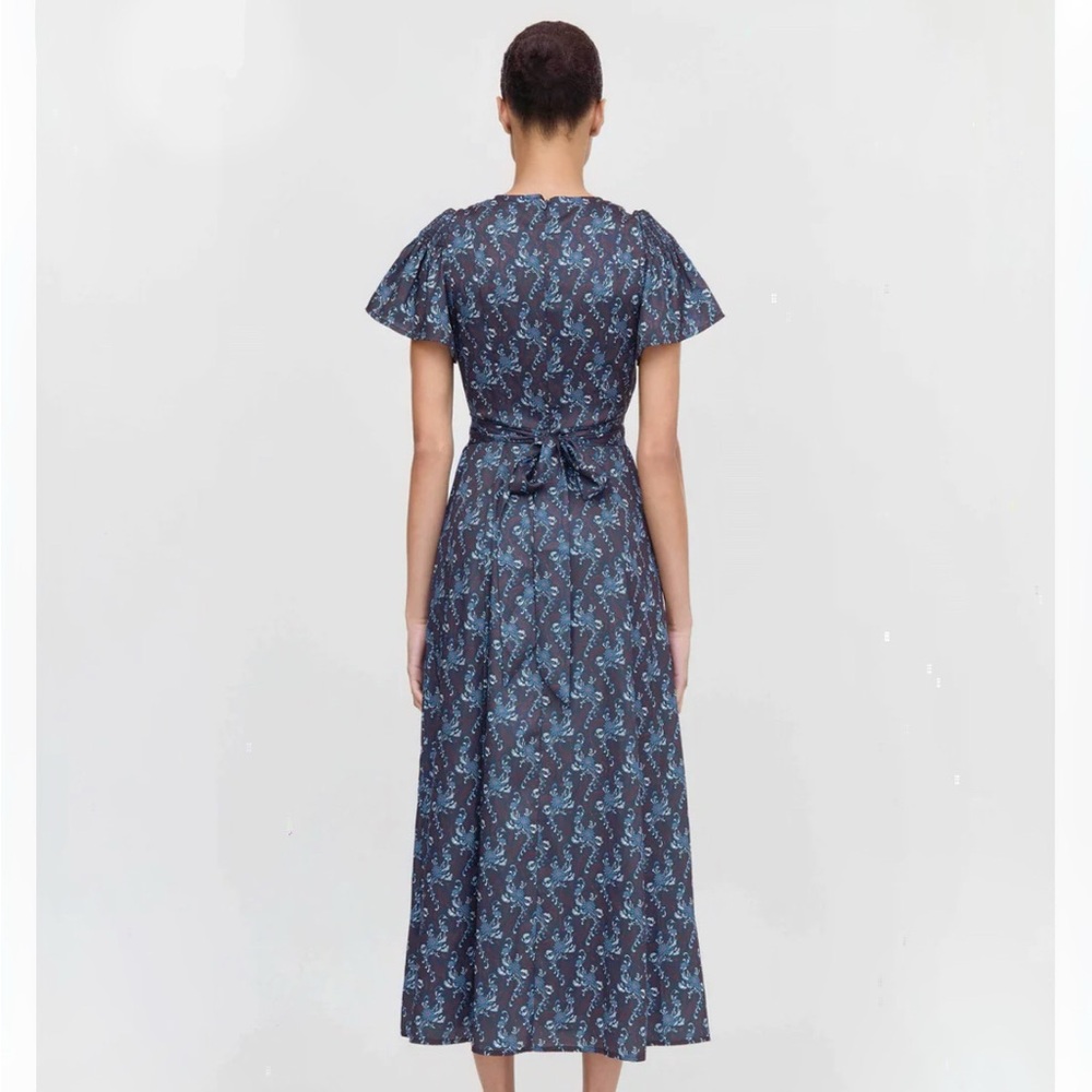 Hill House Dominique Dress - Navy Cala Paisley - Picture 2 of 4